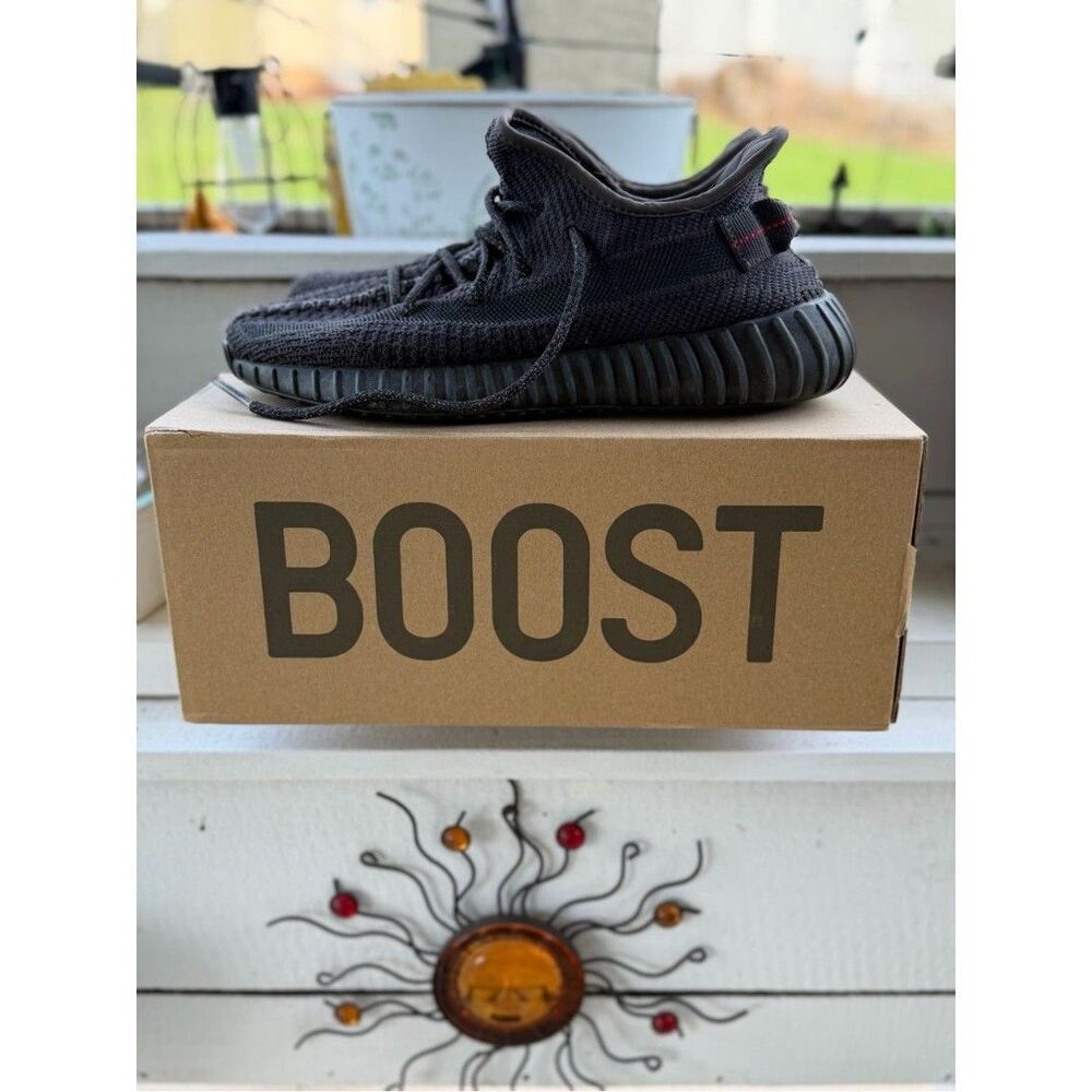 Yeezy Adidas Black Athletic Sneaker 7.5